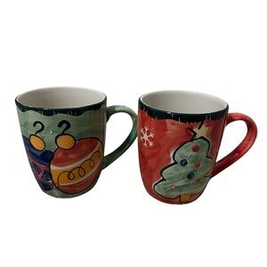 Studio 33 Christmas Ornaments & Christmas Tree Large 24 oz Hand Painted Mug Cup